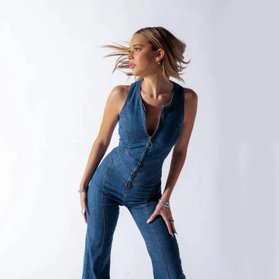 Zalika™ | Stilvoller Denim Jumpsuit