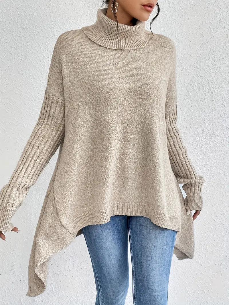 Henrike™ | Pullover mit Langem Arm und Hohem Kragen