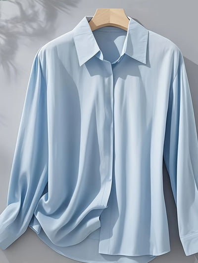 Annika™ | Stilvolles Langarmhemd Mit Knopfleiste