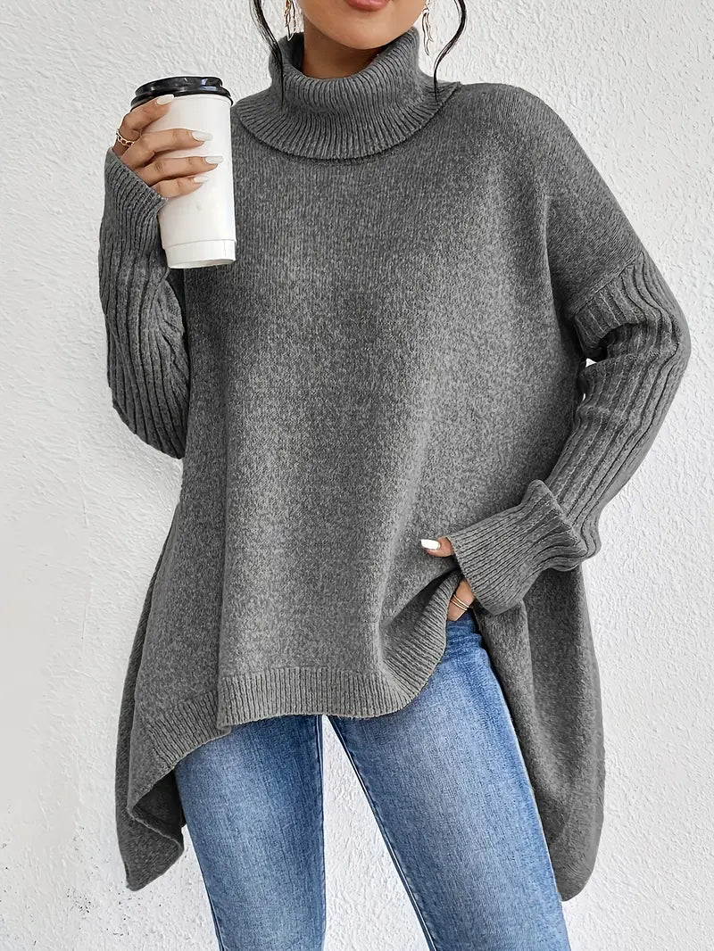 Henrike™ | Pullover mit Langem Arm und Hohem Kragen