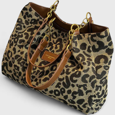 Valérie™  | Große Tasche mit elegantem Leopardenmuster