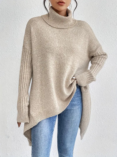 Henrike™ | Pullover mit Langem Arm und Hohem Kragen
