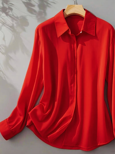 Annika™ | Stilvolles Langarmhemd Mit Knopfleiste