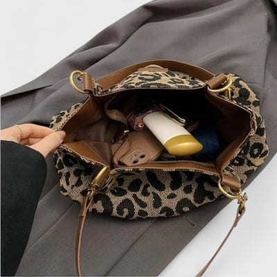 Valérie™  | Große Tasche mit elegantem Leopardenmuster