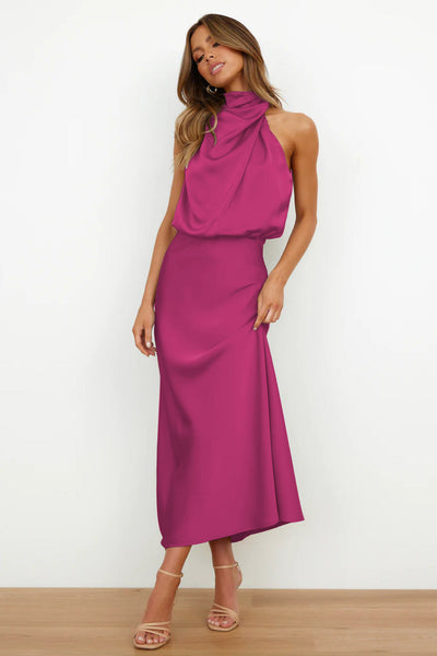 Lydia™ | Langes Kleid mit Halterneck