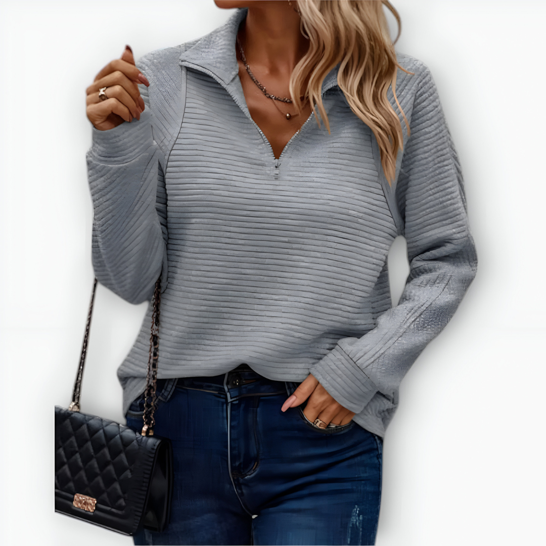 Isolde™ | Pullover mit Halbreißverschluss