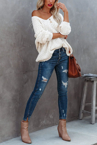 Yara™ | Eleganter Off-Shoulder Pullover