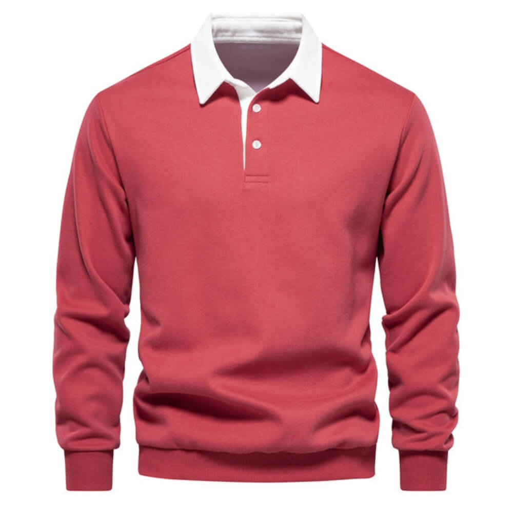 Emil™ | Elegantes Langarm-Poloshirt Herren