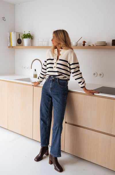 Marit™ | Gestreifte Strickjacke