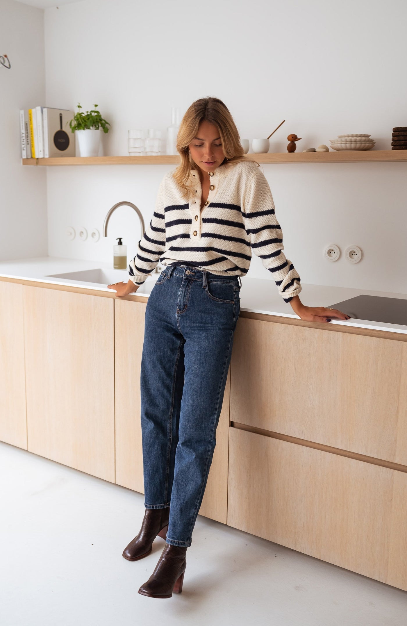 Marit™ | Gestreifte Strickjacke