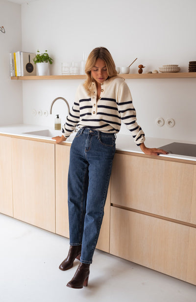 Marit™ | Gestreifte Strickjacke