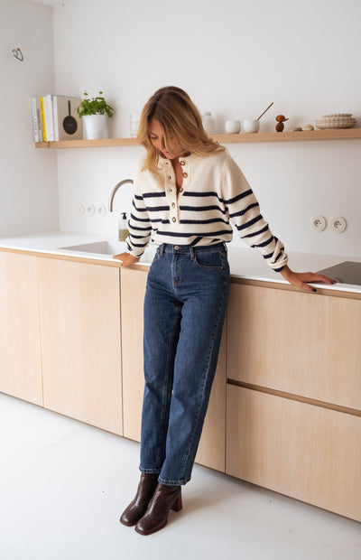 Marit™ | Gestreifte Strickjacke