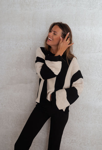 Melina™ | Gestreifter Strickpullover