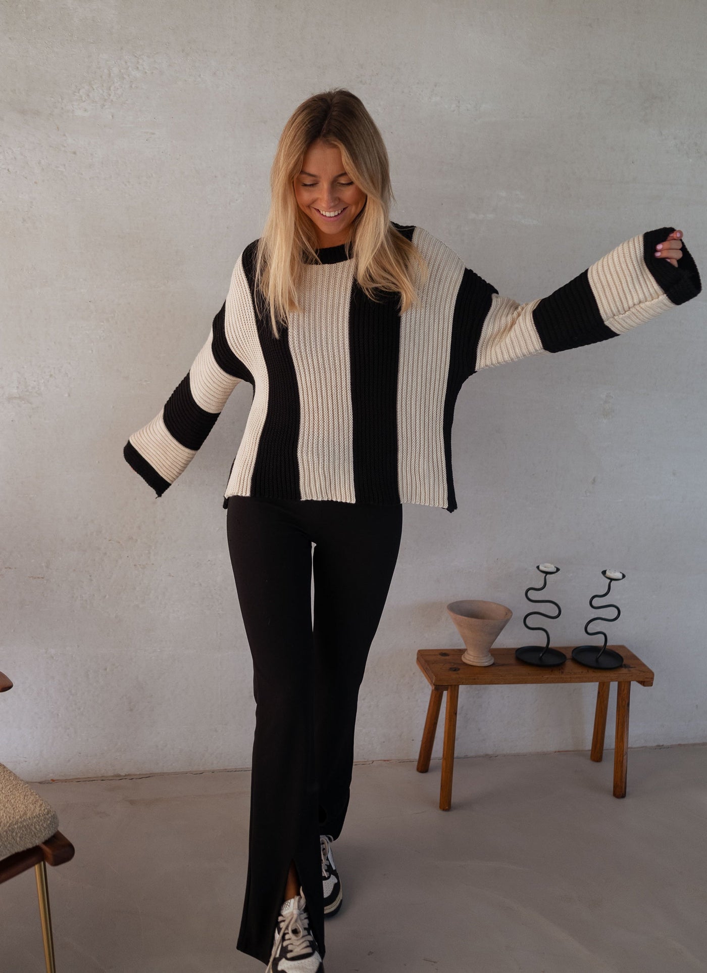 Melina™ | Gestreifter Strickpullover