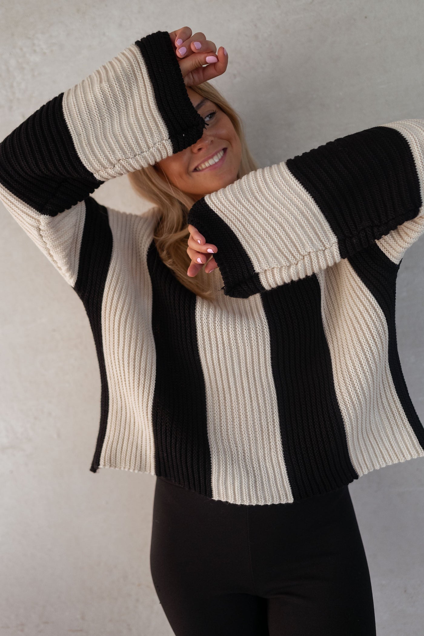 Melina™ | Gestreifter Strickpullover