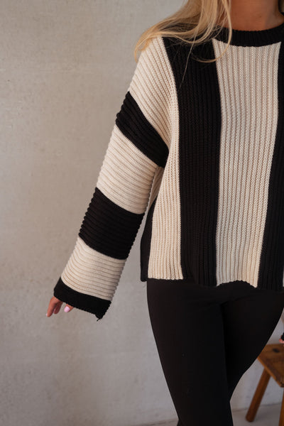 Melina™ | Gestreifter Strickpullover