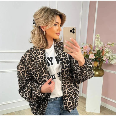 Jasmin™ | Leopard Bomberjacke