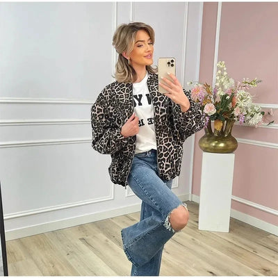 Jasmin™ | Leopard Bomberjacke