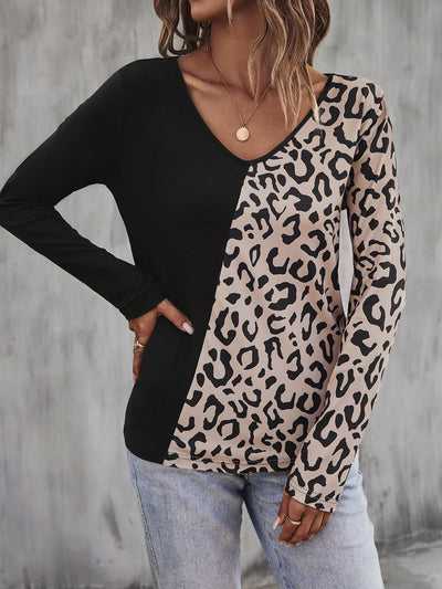 Alina™ | Leopard Kontrast Top