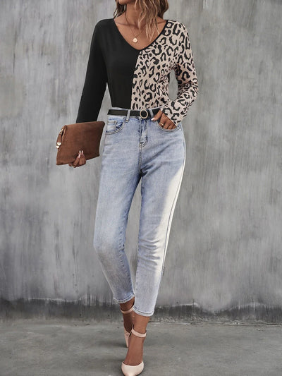 Alina™ | Leopard Kontrast Top