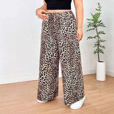 Daria™ | Leopard Weitbein-Hose
