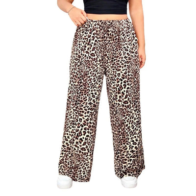 Daria™ | Leopard Weitbein-Hose