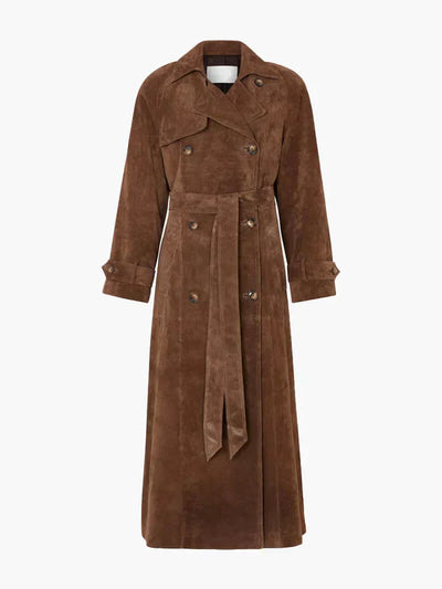 Veronika™ | Eleganter Wildleder Trenchcoat
