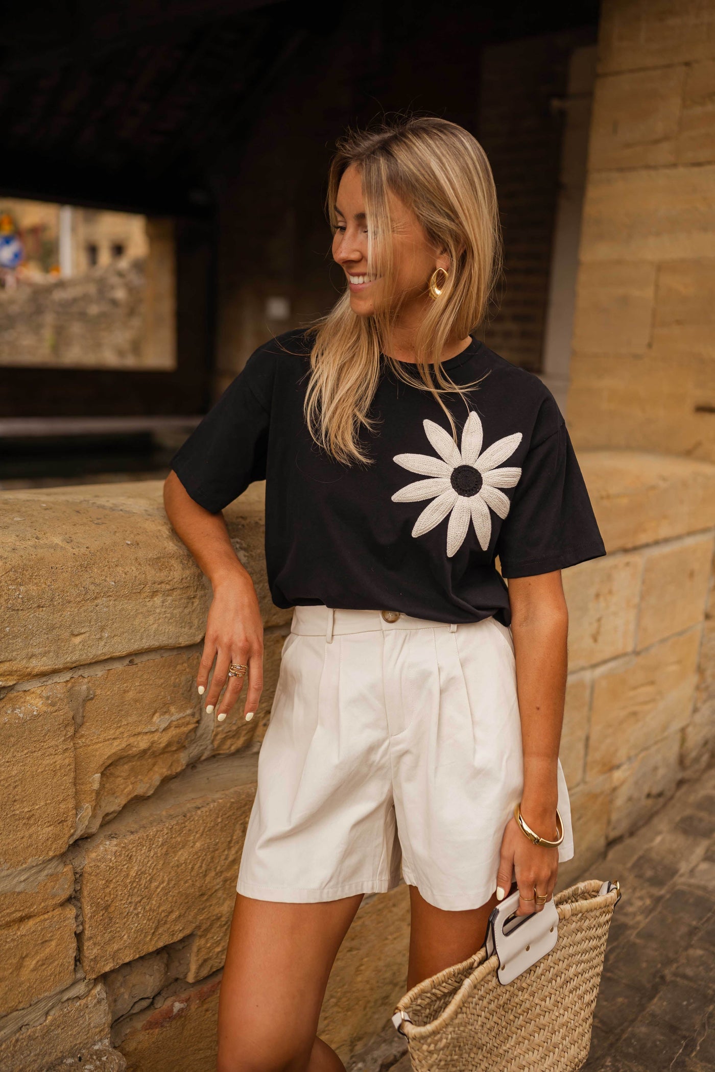 Deborah | Schwarzes T-Shirt