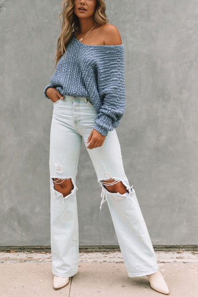 Yara™ | Eleganter Off-Shoulder Pullover