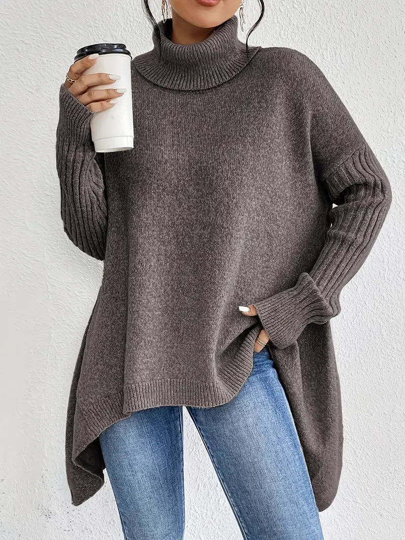 Henrike™ | Pullover mit Langem Arm und Hohem Kragen