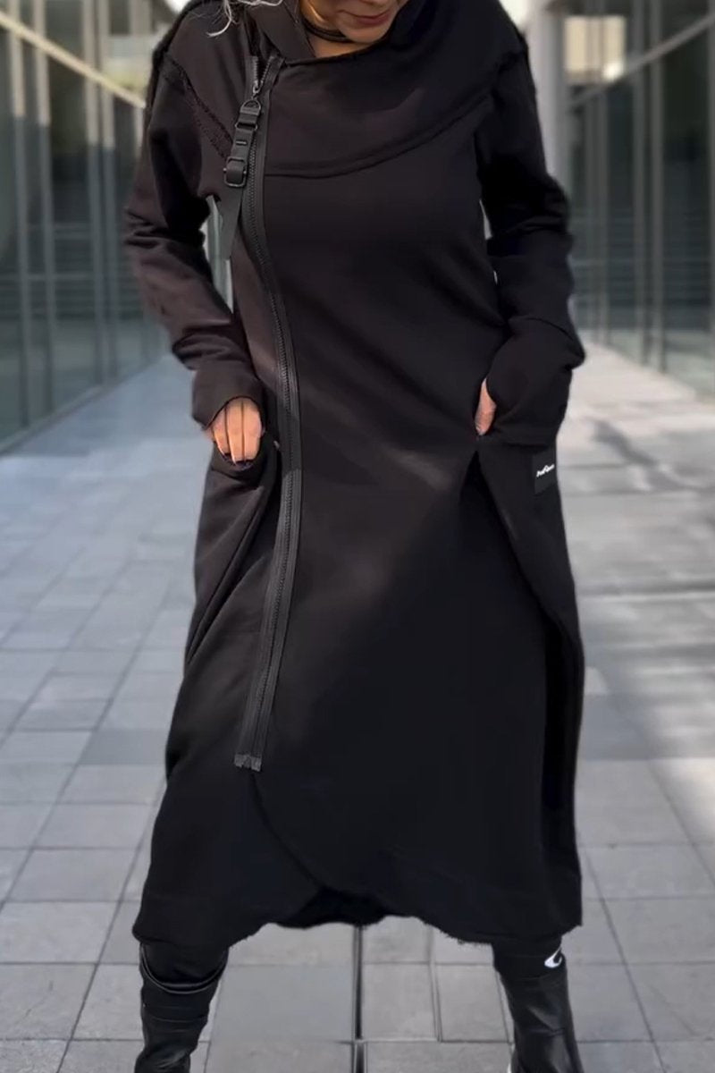 Hildegard™ | Kapuzenkleid mit langen Ärmeln
