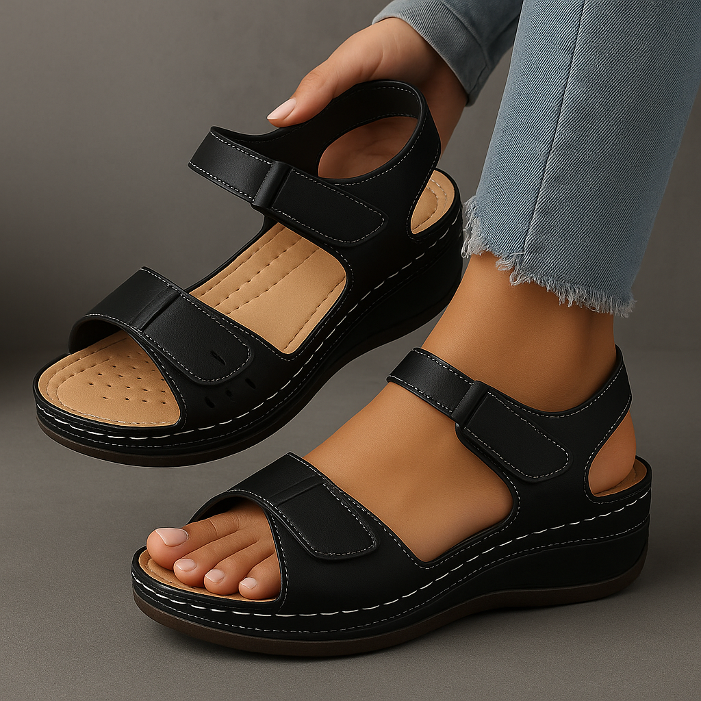 Veera™ | Elegante Keilabsatz-Sandalen