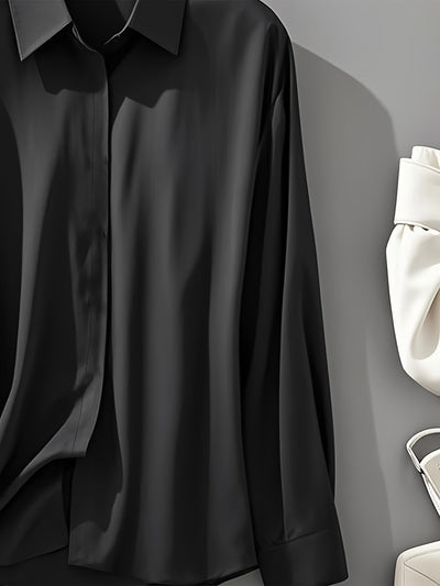 Annika™ | Stilvolles Langarmhemd Mit Knopfleiste