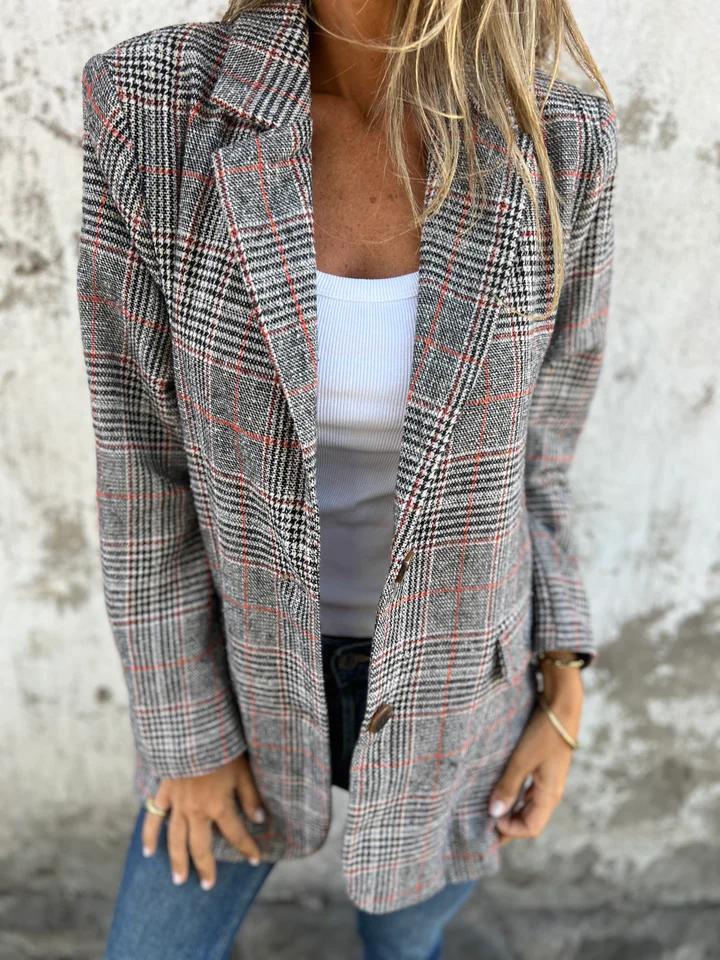 Luise™ | Lässiger kariert Blazer